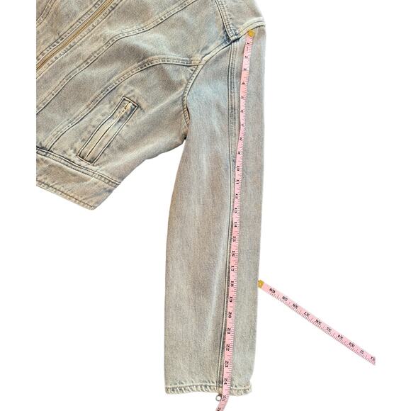 NWT GRLFRND Ash Racer Denim Jacket Angeles CrestLarge Moto - Picture 11 of 13